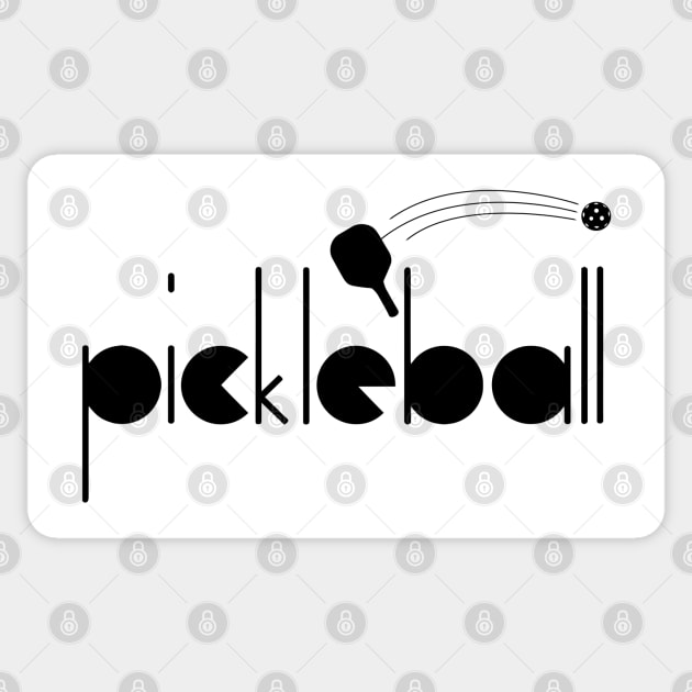 Pickleball Geometric Font Sticker by darklordpug